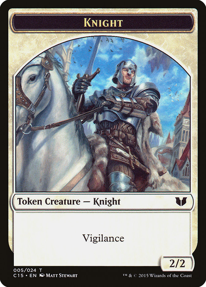 Angel // Knight (005) Double-Sided Token [Commander 2015 Tokens] | North Game Den