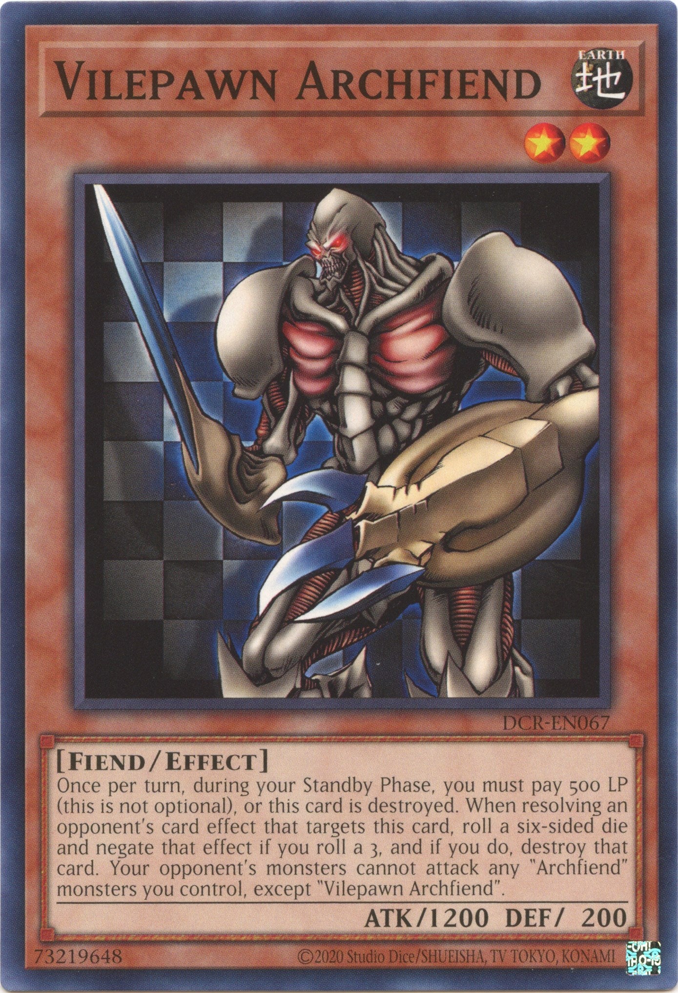 Vilepawn Archfiend (25th Anniversary) [DCR-EN067] Common | North Game Den