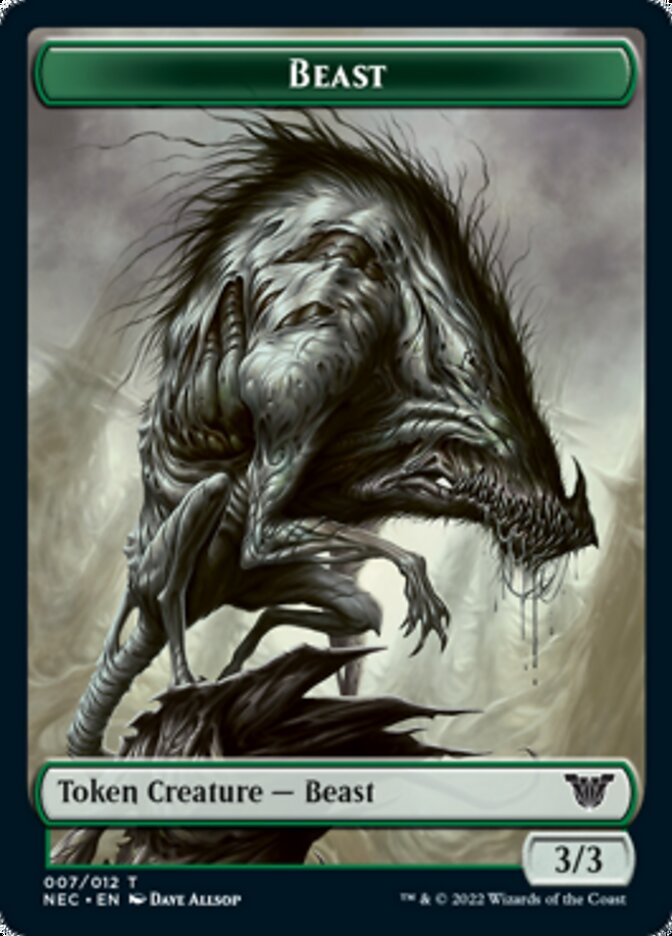 Beast // Treasure Double-sided Token [Kamigawa: Neon Dynasty Commander Tokens] | North Game Den