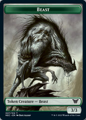 Beast // Treasure Double-sided Token [Kamigawa: Neon Dynasty Commander Tokens] | North Game Den