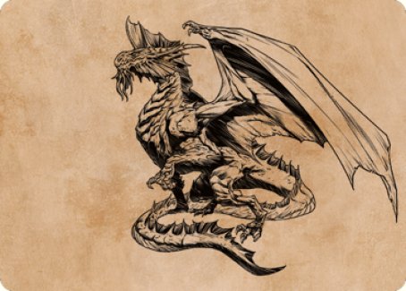Ancient Silver Dragon Art Card (47) [Commander Legends: Battle for Baldur's Gate Art Series] | North Game Den