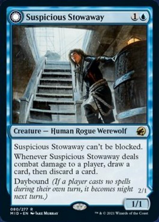 Suspicious Stowaway // Seafaring Werewolf [Innistrad: Midnight Hunt] | North Game Den