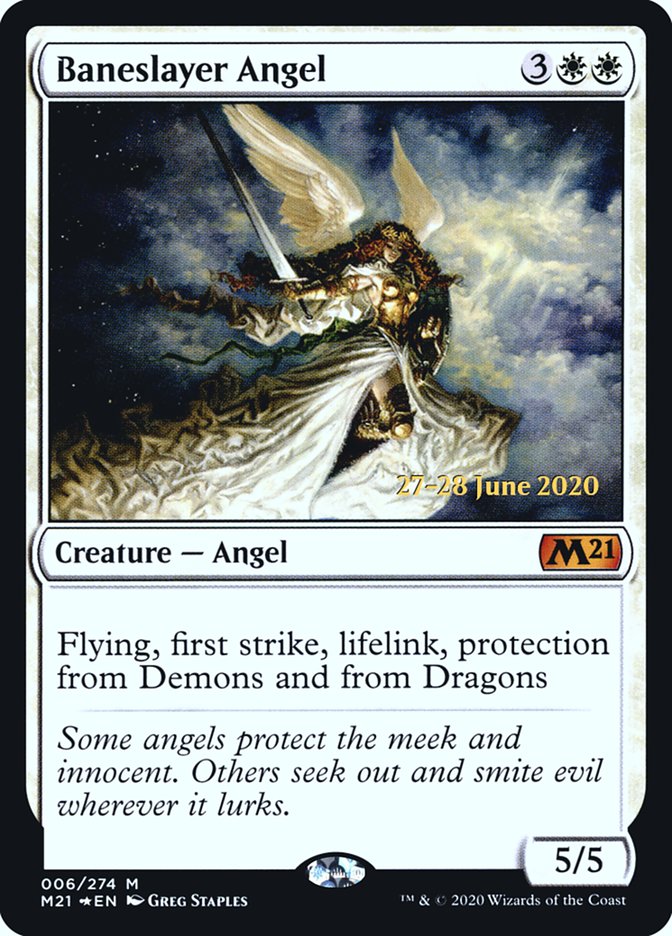 Baneslayer Angel  [Core Set 2021 Prerelease Promos] | North Game Den