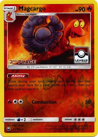 Magcargo (24/168) (League Promo 3rd Place) [Sun & Moon: Celestial Storm] | North Game Den
