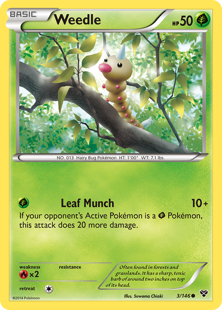 Weedle (3/146) [XY: Base Set] | North Game Den