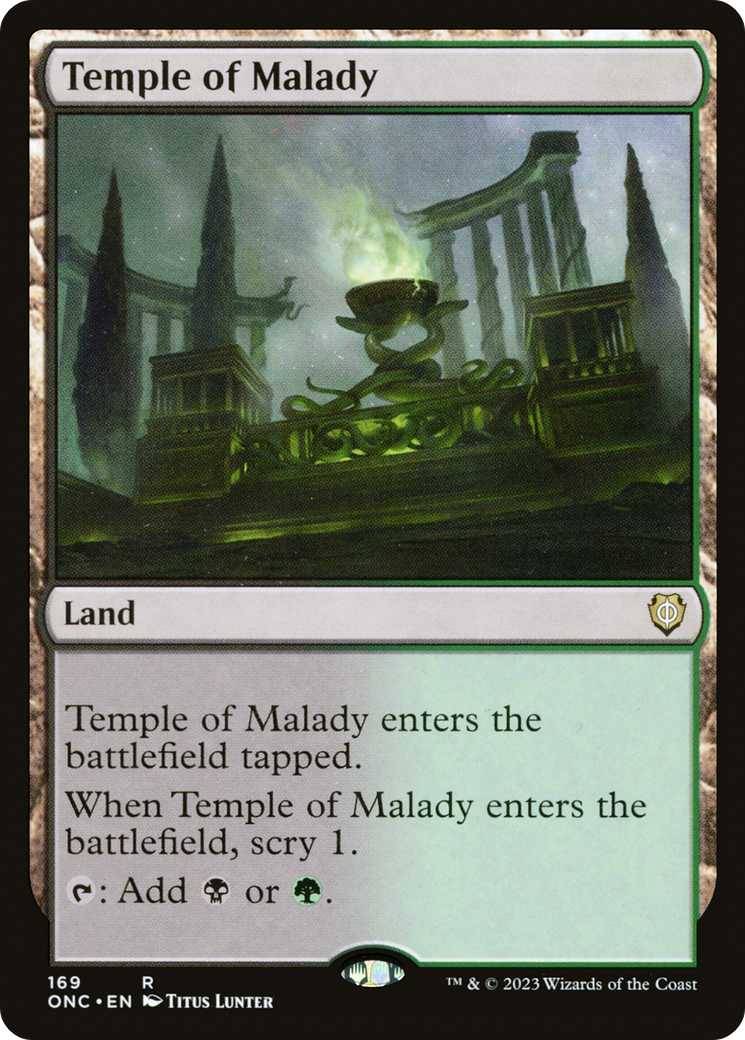 Temple of Malady [Phyrexia: All Will Be One Commander] | North Game Den