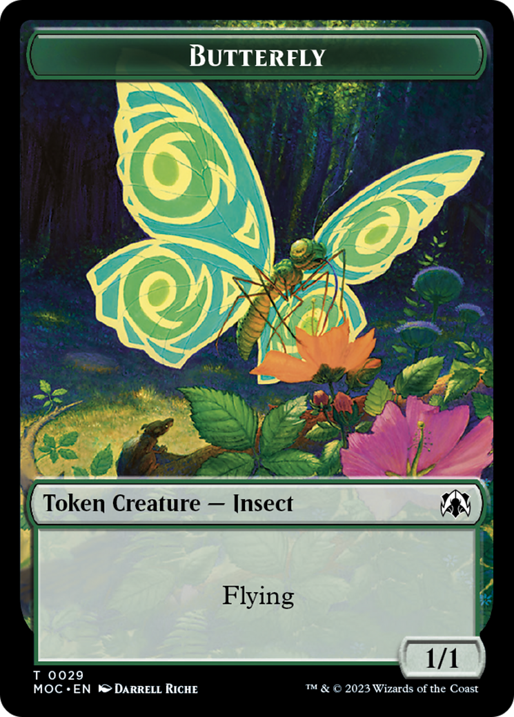 Butterfly // City's Blessing Double-Sided Token [March of the Machine Commander Tokens] | North Game Den