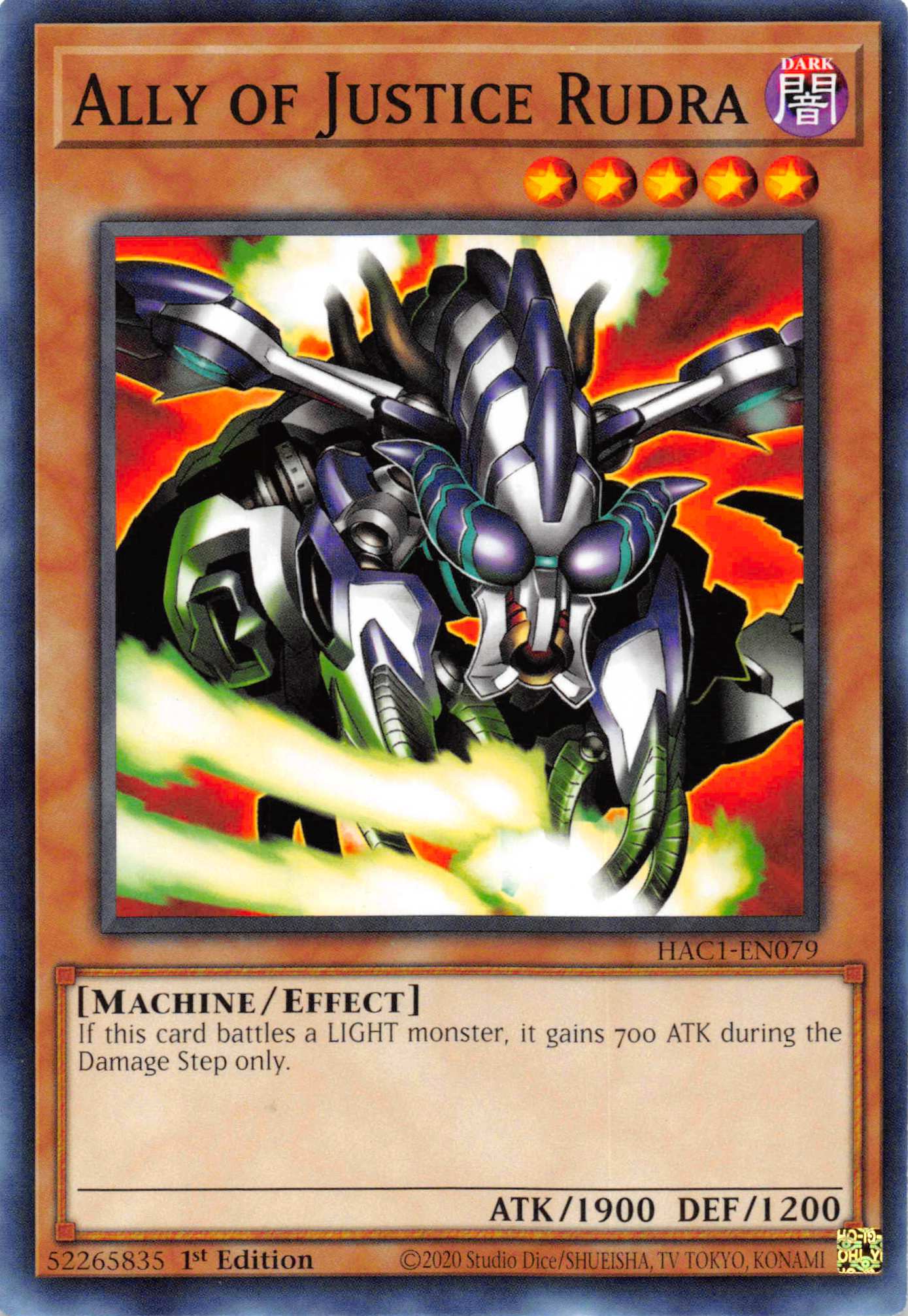 Ally of Justice Rudra [HAC1-EN079] Common | North Game Den