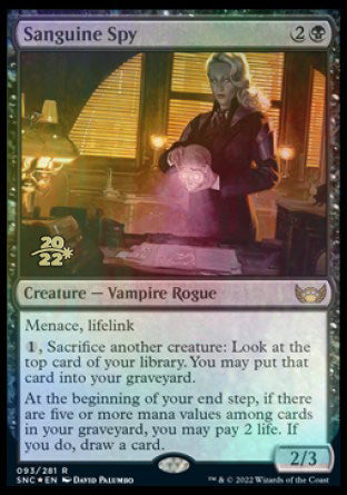 Sanguine Spy [Streets of New Capenna Prerelease Promos] | North Game Den