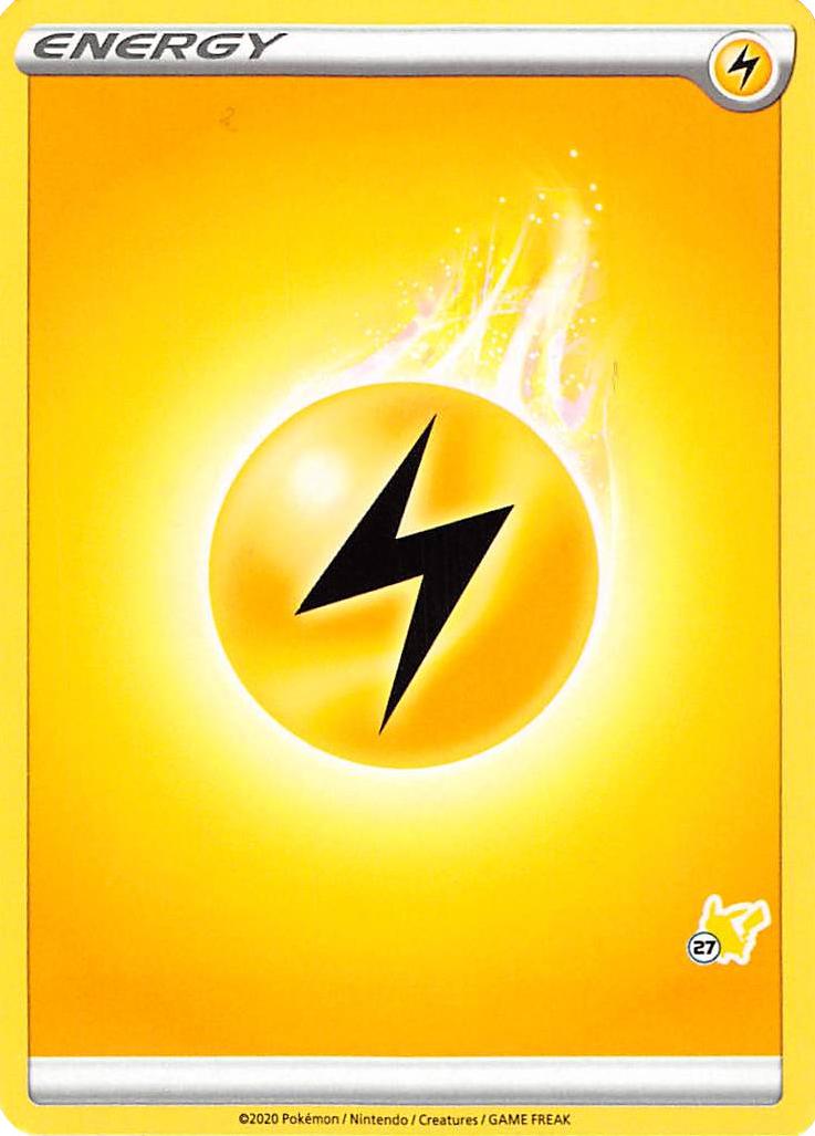 Lightning Energy (Pikachu Stamp #27) [Battle Academy 2022] | North Game Den