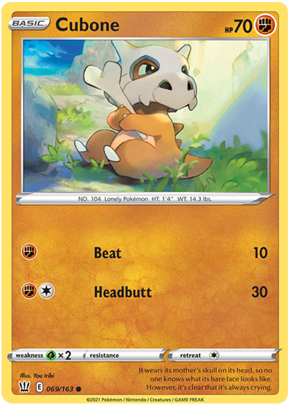 Cubone (069/163) [Sword & Shield: Battle Styles] | North Game Den