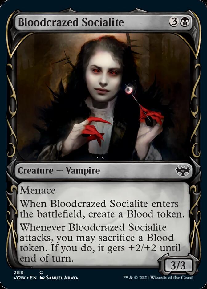 Bloodcrazed Socialite (Showcase Fang Frame) [Innistrad: Crimson Vow] | North Game Den