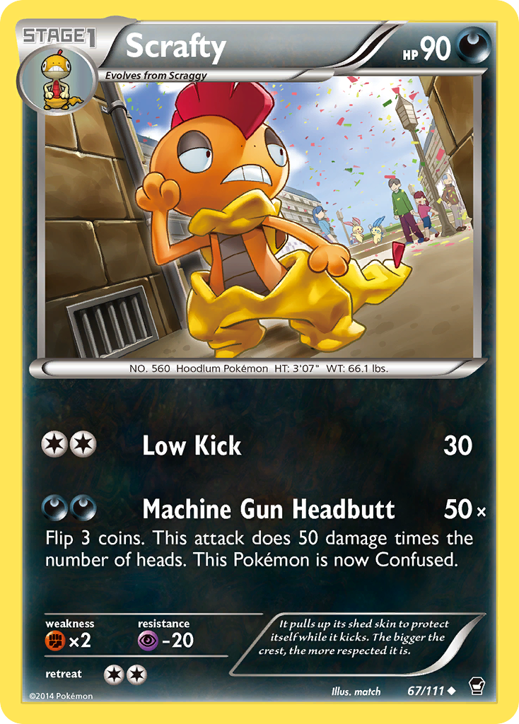 Scrafty (67/111) [XY: Furious Fists] | North Game Den