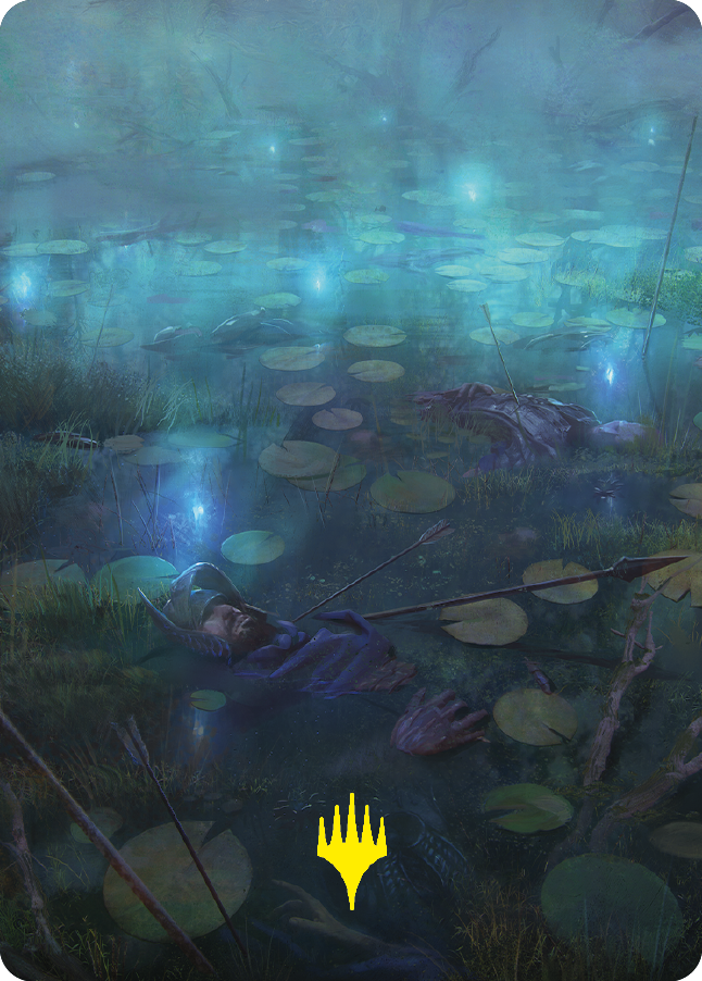 The Dead Marshes Art Card (Gold-Stamped Signature) [The Lord of the Rings: Tales of Middle-earth Art Series] | North Game Den