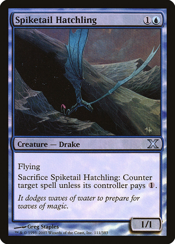 Spiketail Hatchling (Premium Foil) [Tenth Edition] | North Game Den