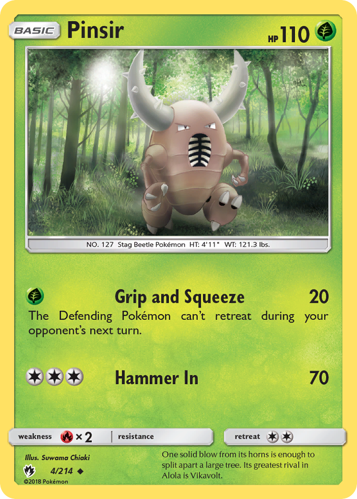 Pinsir (4/214) [Sun & Moon: Lost Thunder] | North Game Den