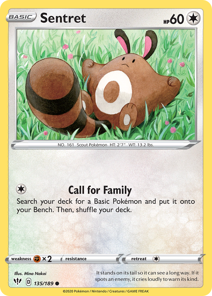 Sentret (135/189) [Sword & Shield: Darkness Ablaze] | North Game Den