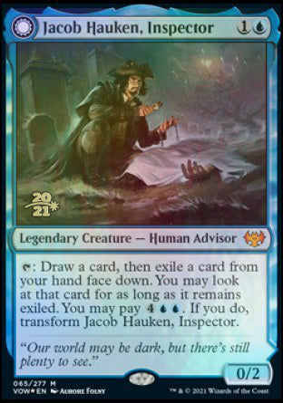 Jacob Hauken, Inspector // Hauken's Insight [Innistrad: Crimson Vow Prerelease Promos] | North Game Den