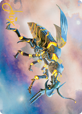 Zabaz, the Glimmerwasp Art Card (Gold-Stamped Signature) [Modern Horizons 2 Art Series] | North Game Den