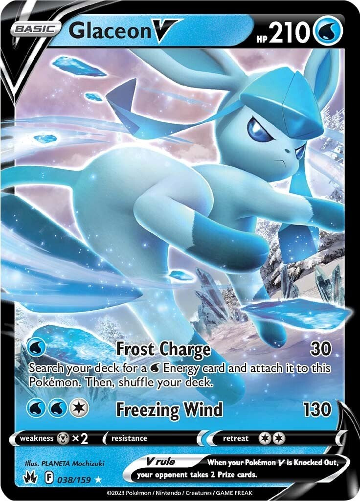 Glaceon V (038/159) [Sword & Shield: Crown Zenith] | North Game Den