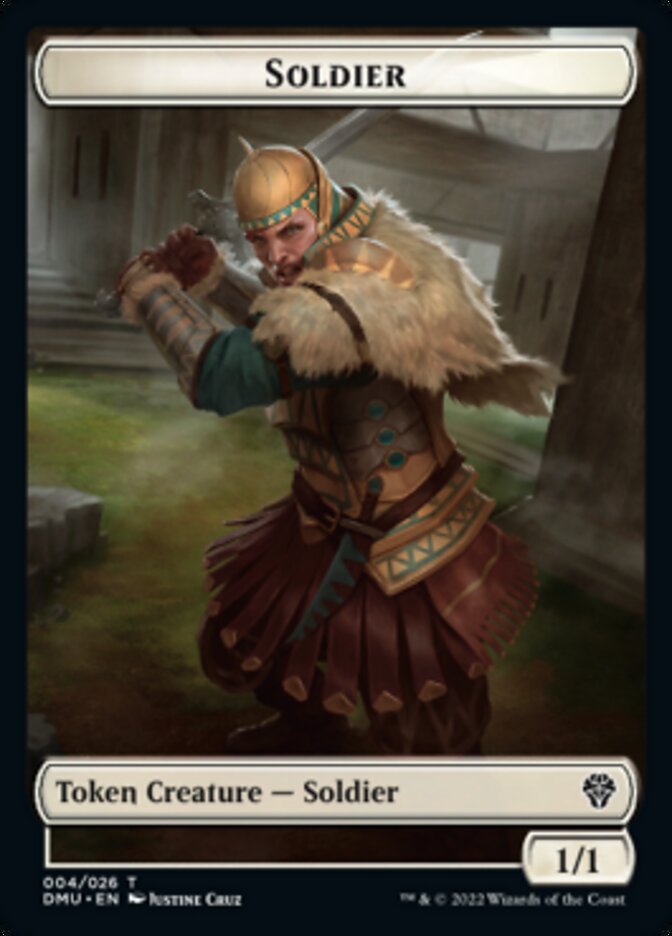 Soldier // Dragon Double-sided Token [Dominaria United Tokens] | North Game Den