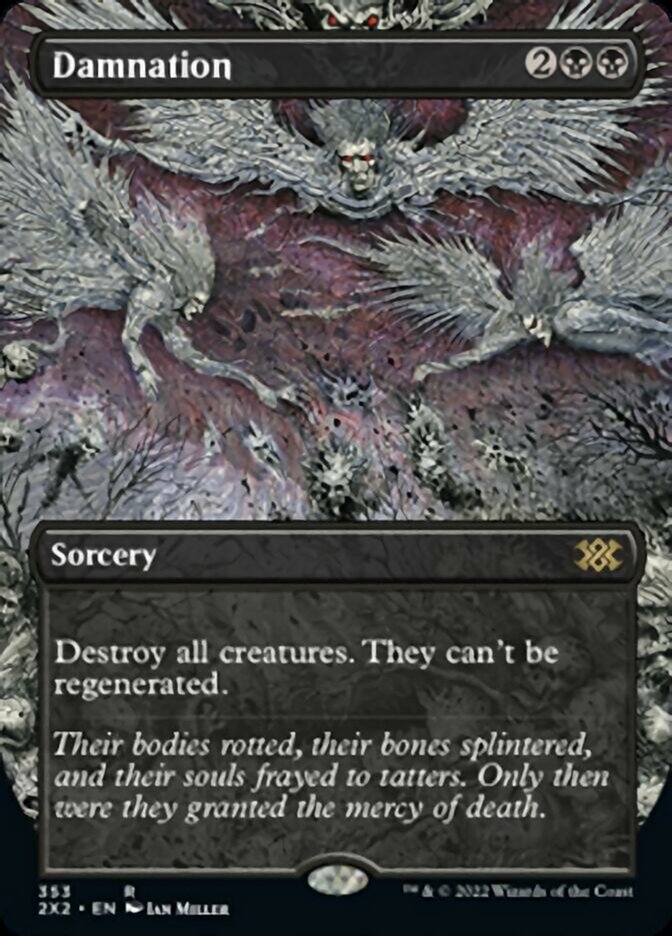 Damnation (Borderless Alternate Art) [Double Masters 2022] | North Game Den
