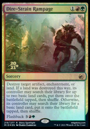 Dire-Strain Rampage [Innistrad: Midnight Hunt Prerelease Promos] | North Game Den