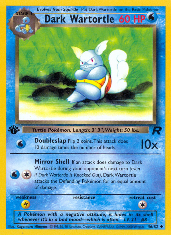 Dark Wartortle (46/82) [Team Rocket 1st Edition] | North Game Den