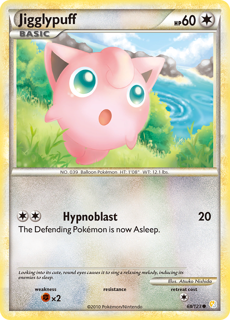 Jigglypuff (68/123) [HeartGold & SoulSilver: Base Set] | North Game Den