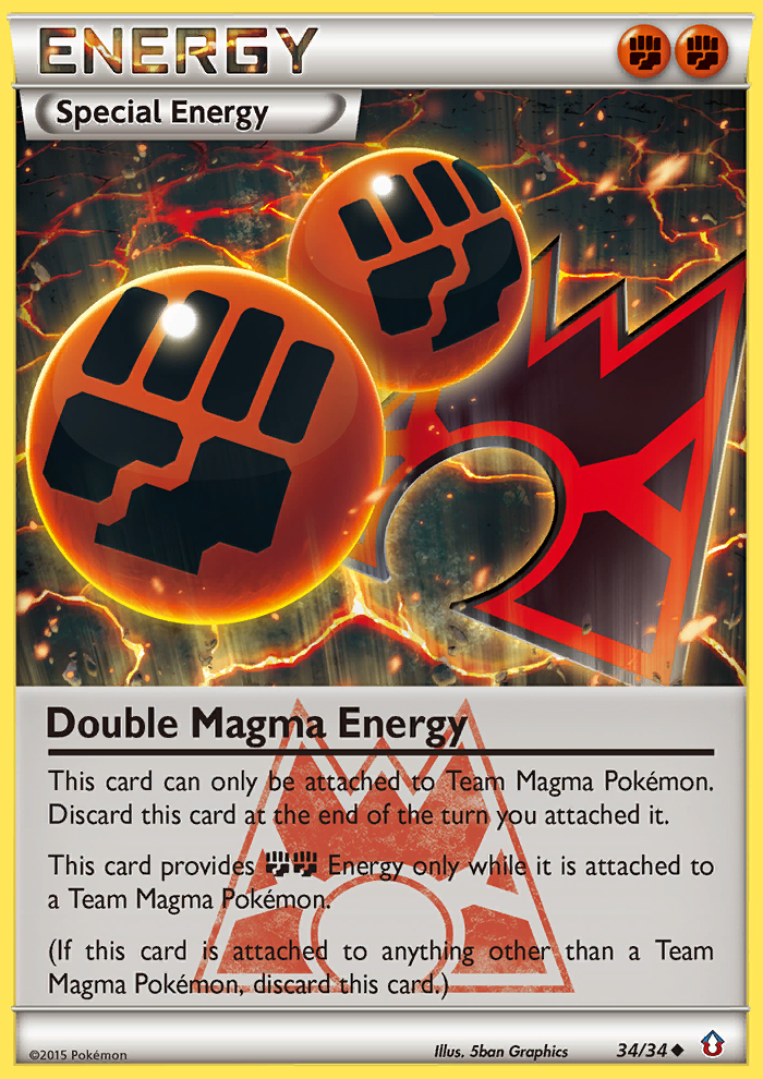 Double Magma Energy (34/34) [XY: Double Crisis] | North Game Den