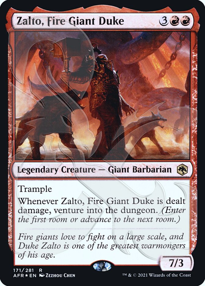 Zalto, Fire Giant Duke (Ampersand Promo) [Dungeons & Dragons: Adventures in the Forgotten Realms Promos] | North Game Den