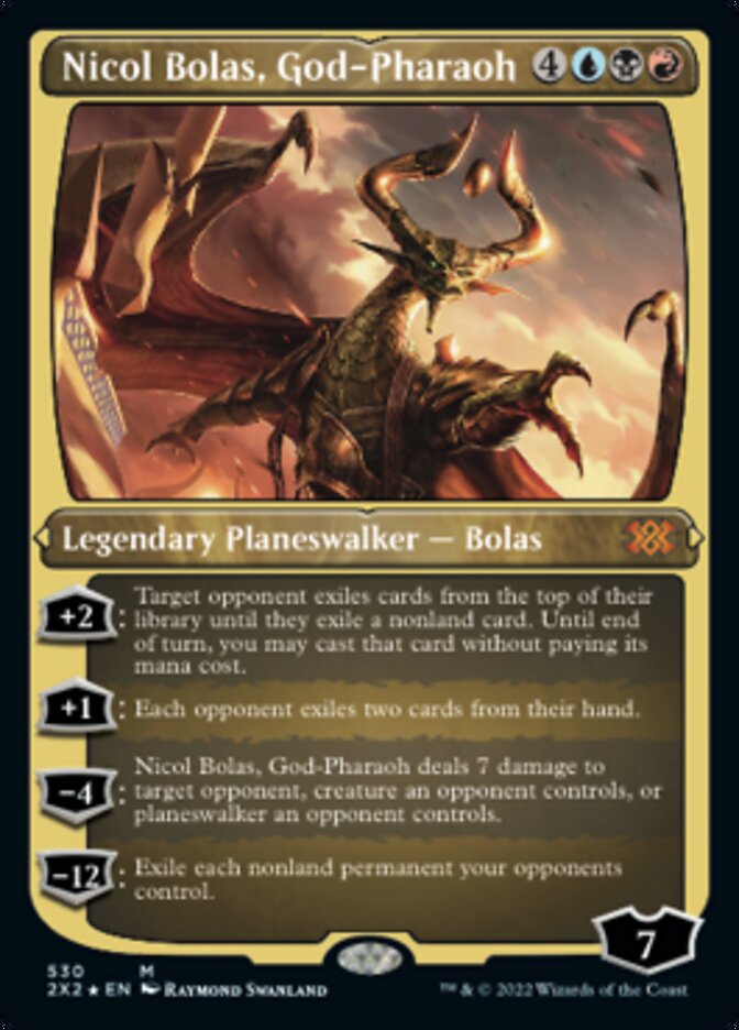 Nicol Bolas, God-Pharaoh (Foil Etched) [Double Masters 2022] | North Game Den