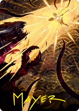 Defiant Strike Art Card (Gold-Stamped Signature) [Strixhaven: School of Mages Art Series] | North Game Den