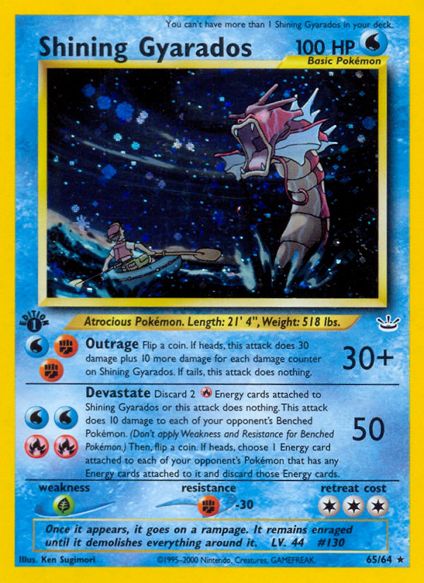 Shining Gyarados (65/64) [Neo Revelation 1st Edition] | North Game Den