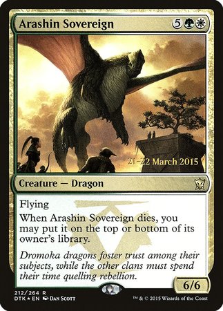 Arashin Sovereign [Dragons of Tarkir Promos] | North Game Den