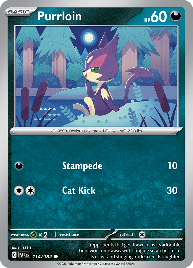 Purrloin (114/182) [Scarlet & Violet: Paradox Rift] | North Game Den