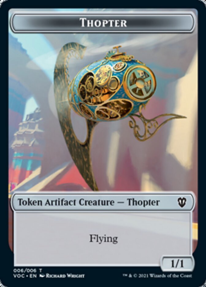 Spirit (003) // Thopter Double-sided Token [Innistrad: Crimson Vow Commander Tokens] | North Game Den