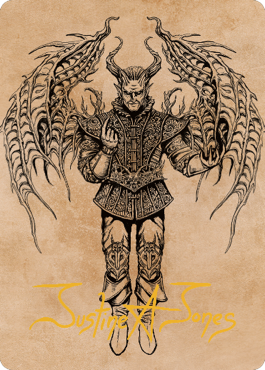 Raphael, Fiendish Savior Art Card (75) (Gold-Stamped Signature) [Commander Legends: Battle for Baldur's Gate Art Series] | North Game Den