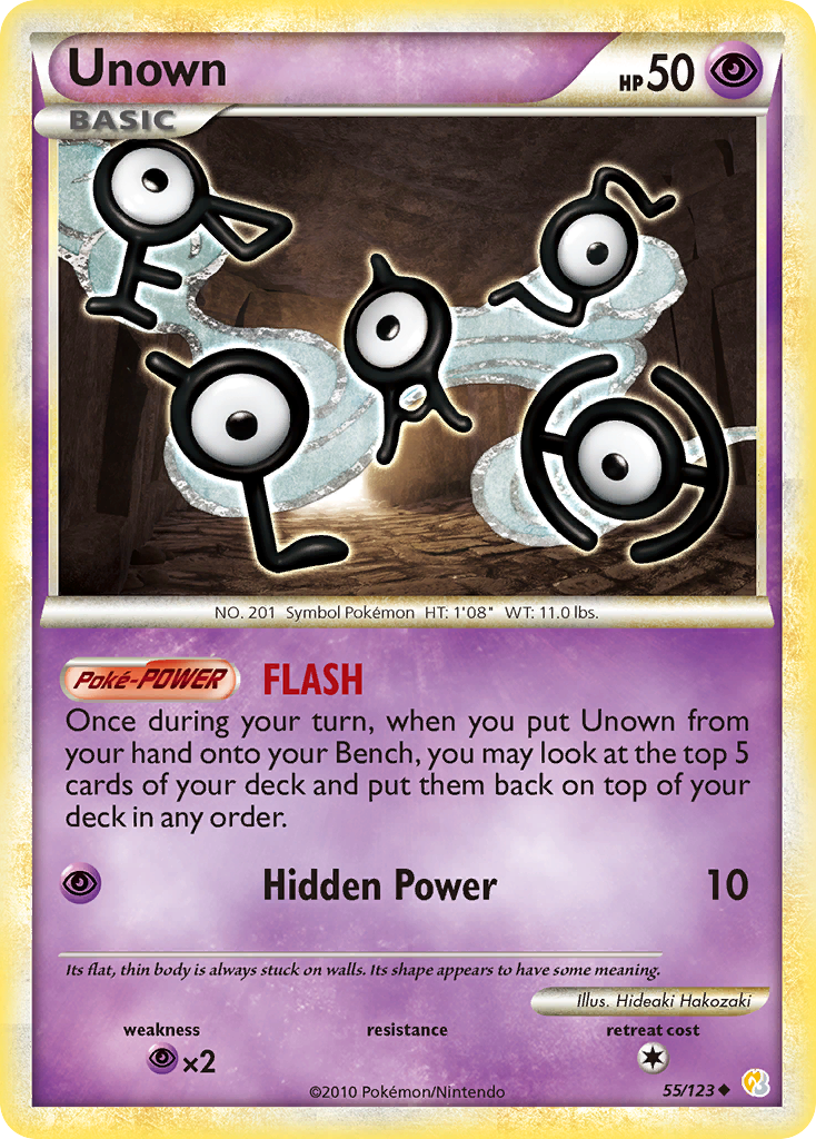 Unown (55/123) [HeartGold & SoulSilver: Base Set] | North Game Den