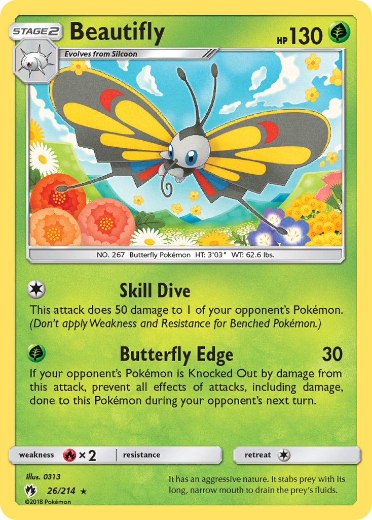 Beautifly (26/214) [Sun & Moon: Lost Thunder] | North Game Den