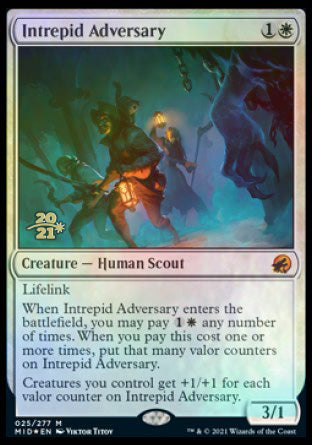 Intrepid Adversary [Innistrad: Midnight Hunt Prerelease Promos] | North Game Den