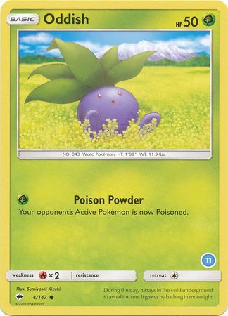 Oddish (4/147) (Deck Exclusive #11) [Sun & Moon: Trainer Kit - Alolan Ninetales] | North Game Den