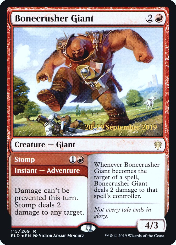 Bonecrusher Giant // Stomp  [Throne of Eldraine Prerelease Promos] | North Game Den