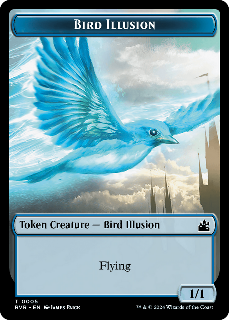 Bird Illusion Token [Ravnica Remastered Tokens] | North Game Den