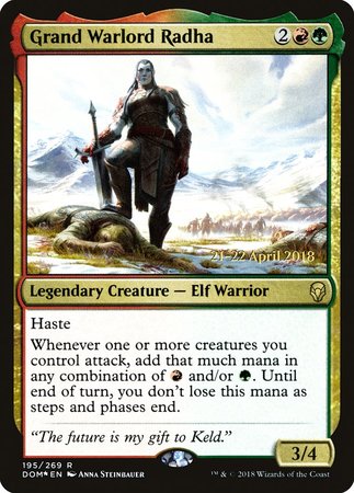 Grand Warlord Radha [Dominaria Promos] | North Game Den