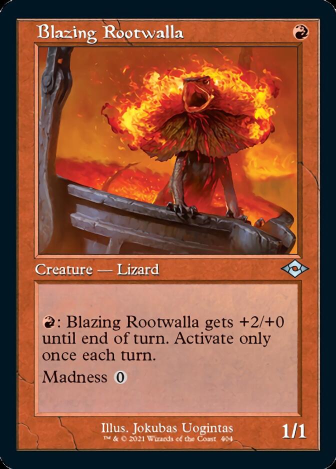 Blazing Rootwalla (Retro Foil Etched) [Modern Horizons 2] | North Game Den