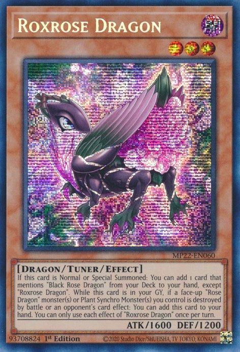 Roxrose Dragon [MP22-EN060] Prismatic Secret Rare | North Game Den