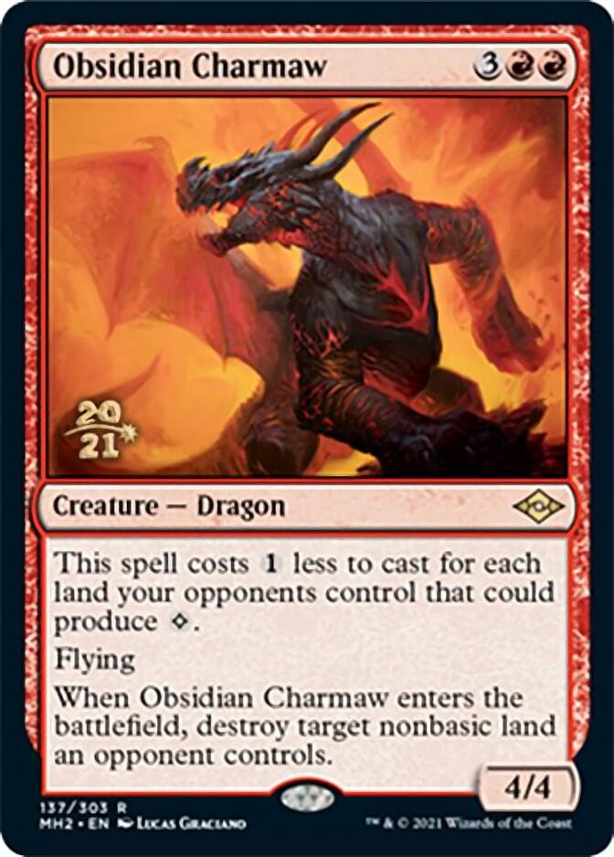 Obsidian Charmaw [Modern Horizons 2 Prerelease Promos] | North Game Den