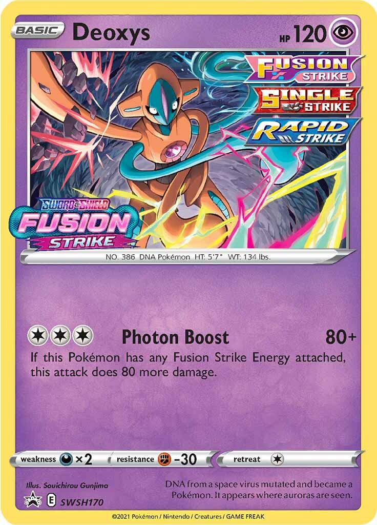 Deoxys (SWSH170) (Prerelease Promo) [Sword & Shield: Black Star Promos] | North Game Den