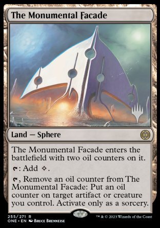 The Monumental Facade (Promo Pack) [Phyrexia: All Will Be One Promos] | North Game Den